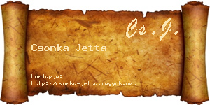 Csonka Jetta névjegykártya